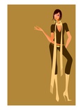 Woman wearing high heeled boots
