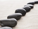 Rocks on sand