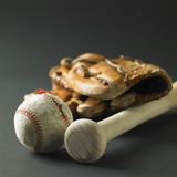 Buy Baseball glove, a bat, and a ball at AllPosters.com