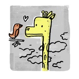 Bird and Giraffe in Love