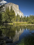 Yosemite National Park, El Capitan reflection in Merced River, California