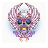 Day of the Dead skull with wings