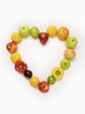 Fruits and Vegetables of a Heart Shape Photographic Print