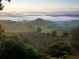 Ground fog at dawn in Val d