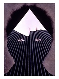 Light Face Looking Down Over Dark Face Giclee Print