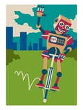 Robot hopping on a pogo stick