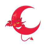 Devil Moon Asleep Giclee Print