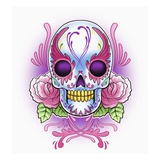 Day of the Dead skull with roses