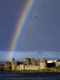 A rainbow over King John's Castle in County Limerick