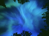 Northern Lights Or Aurora Borealis, Tilton Lake, Sudbury, Ontario, Canada.
