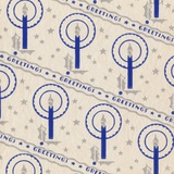 Greetings pattern with burning candle