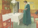 The Household (Lisbeth Setting the Table) by Carl Larsson