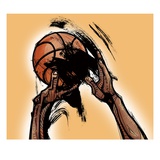 Person holding basketball
