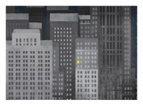 Skyscrapers with a Light Illuminated in One Window