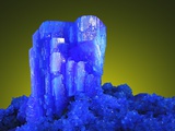 Blue Chalcanthite Mineral in Matrix