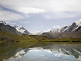 Alpine Landscape,  lake,  glacier, cabin