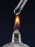 Buy Test tube with liquid, over flame at AllPosters.com