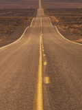 USA, California, Death Valley- Long Shot of Desert Highway