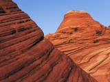 Striated sandstone formations