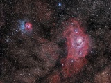 Lagoon Nebula and Trifid Nebula