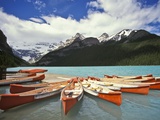 Canoes on Lake Louise