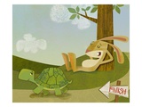 Tortoise Passing a Sleeping Hare