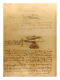 Drawing of flying machines by Leonardo da Vinci Giclee Print