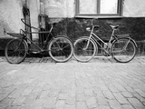 Two bicycles in street