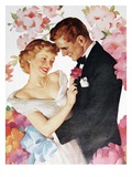 Young couple in formal wear Giclee Print