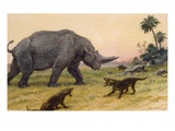 Bony growths on the arsinoitherium protect it against hyaenodons