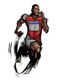 Male athlete running