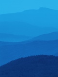 West Kootenays, Layers of Mist, Blue Toned, British Columbia, Canada.