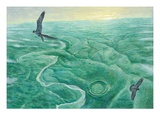 Buy Falcons soar above Salisbury Plain, Stonehenge and Woodhenge. at AllPosters.com