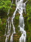 Waterfall Cascading Down Cliffside Along the Coast of the Gulf of St. Lawrence, Gaspe Peninsula, La