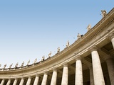 Low angle view of statues in St Peter's Square