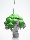 Broccoli stem with green