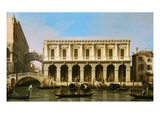 View of the Prisons in Venice by Canaletto
