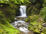 Geroldsauer Waterfall in Grobbach Valley in the Black Forest