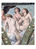 Detail of the Three Graces from the Loggia of Cupid and Psyche Giclee Print