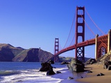 Buy Beach and Golden Gate Bridge at AllPosters.com