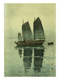 Evening, from a Set of Six Prints of Sailing Boats