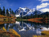 Autumn Foliage Surrounding Picture Lake