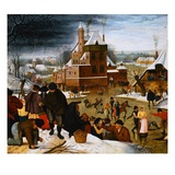 Townsfolk Skating on a Castle Moat