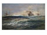 The First Battle Squadron of Dreadnoughts Steaming down the Channel