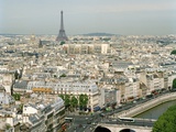 Eiffel Tower and Paris as Seen from Notre Dame