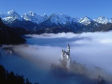 Neuschwanstein Castle Surrounded in Fog Photographic Print