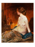 Nude Figure by Firelight