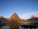 Glaciated Peaks Around Lake