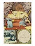 Book Illustration Depicting Sleeping Beauty and Her Attendants Asleep
