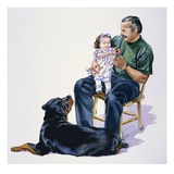 Carl Watching a Father and Daughter from Carl's Baby Journal